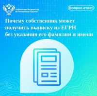Вопрос-ответ: «Почему собственник может получить выписку из ЕГРН без указания его фамилии и имени»
